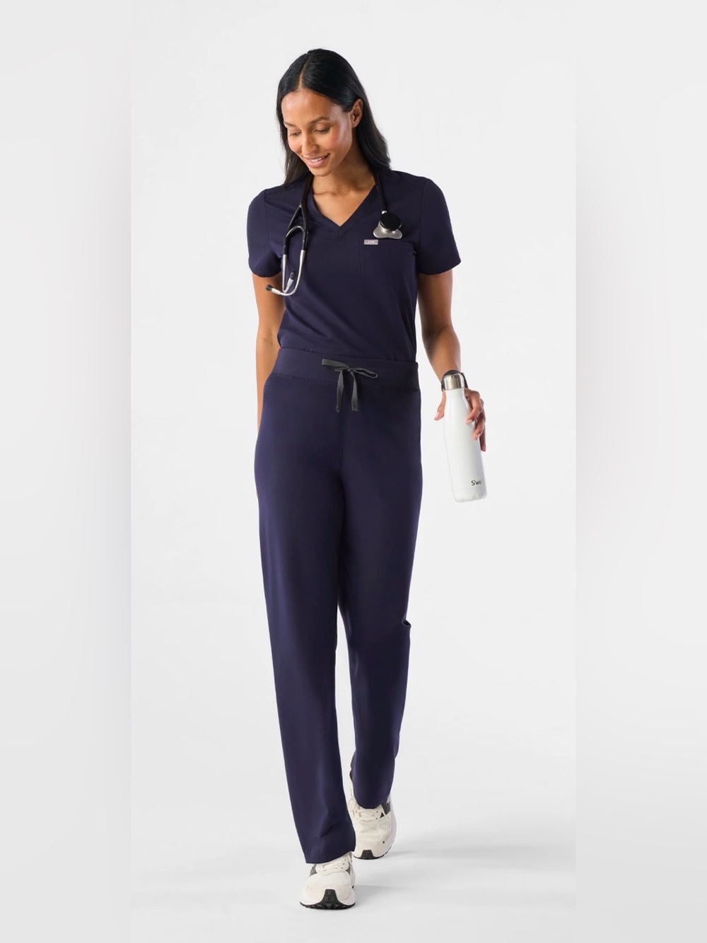 Figs Livingston + Catarina Navy Blue Scrub Set – Size Small